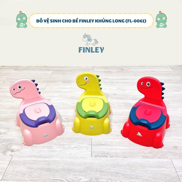 Bô vệ sinh cho bé tiện lợi cao cấp FINLEY Khủng Long DINO (3 Màu)