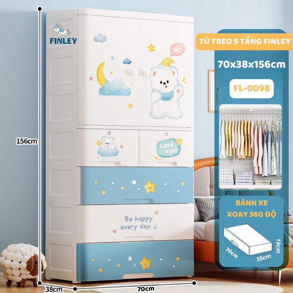 Hướng dẫn lắp đặt Tủ nhựa treo quần áo hoạt hình FINLEY 2 cánh