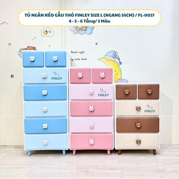 Hướng dẫn lắp đặt Tủ nhựa ngăn kéo gấp gọn đa năng Finley gấu thỏ  tầng FL-0099