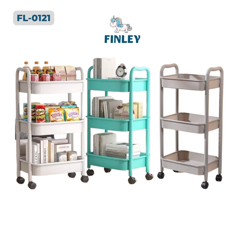 Kệ nhựa đa năng - kệ bỉm sữa gấp gọn đa năng FINLEY Niko (3 Tầng Xanh)