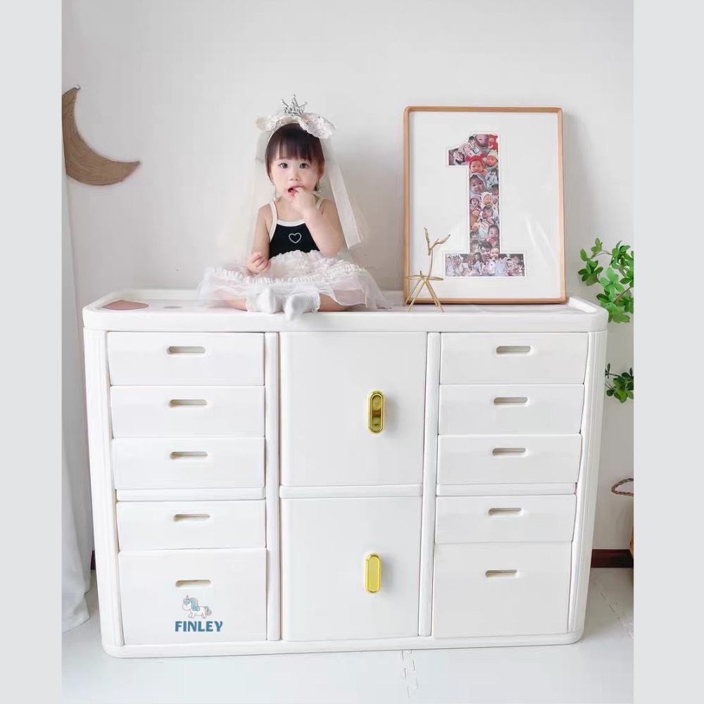 Tủ ngăn kéo - Tủ bỉm sữa gấp gọn Finley neo đa năng trắng (Size L)