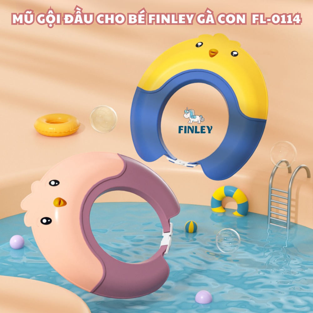Mũ gội đầu cho bé đa năng tiện lợi cao cấp Finley Gà Con (2 màu) 