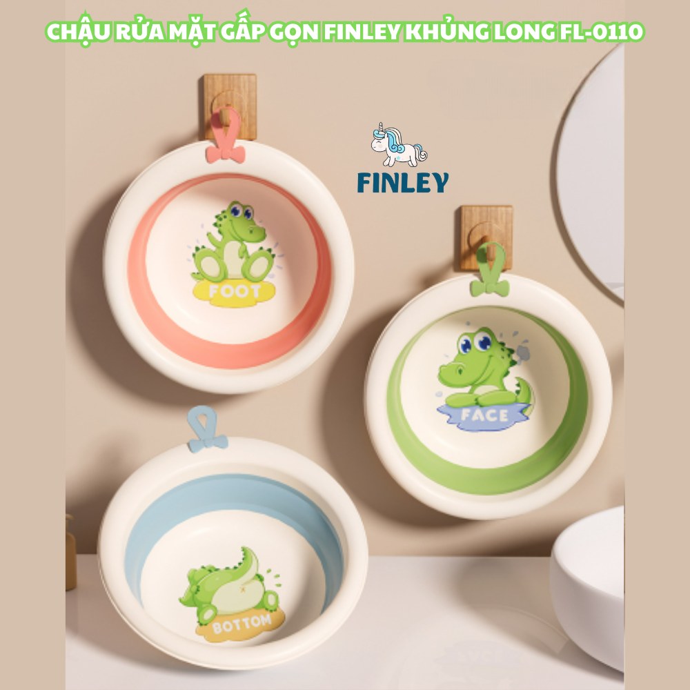 Chậu rửa mặt gấp gọn đa năng tiện dụng  KHỦNG LONG (3 Màu)