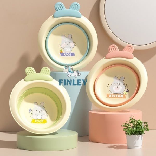 Chậu rửa mặt gấp gọn đa năng Finley Tai Thỏ cao cấp (3 Màu)