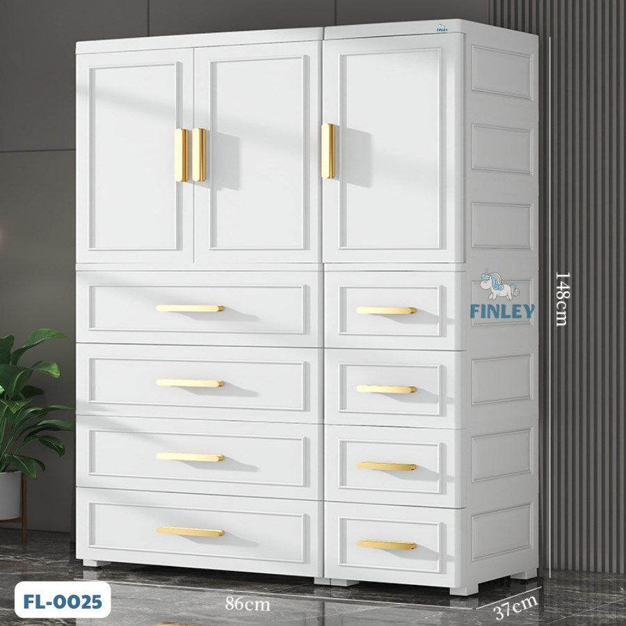 Hướng dẫn lắp đặt Tủ nhựa FINLEY LUX đôi 5 Tầng tay nắm mạ vàng 