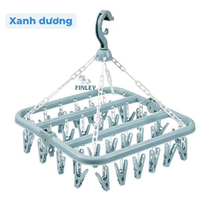 Móc xếp phơi quần áo đa năng tiện dụng FINLEY INOVA (32 Kẹp)