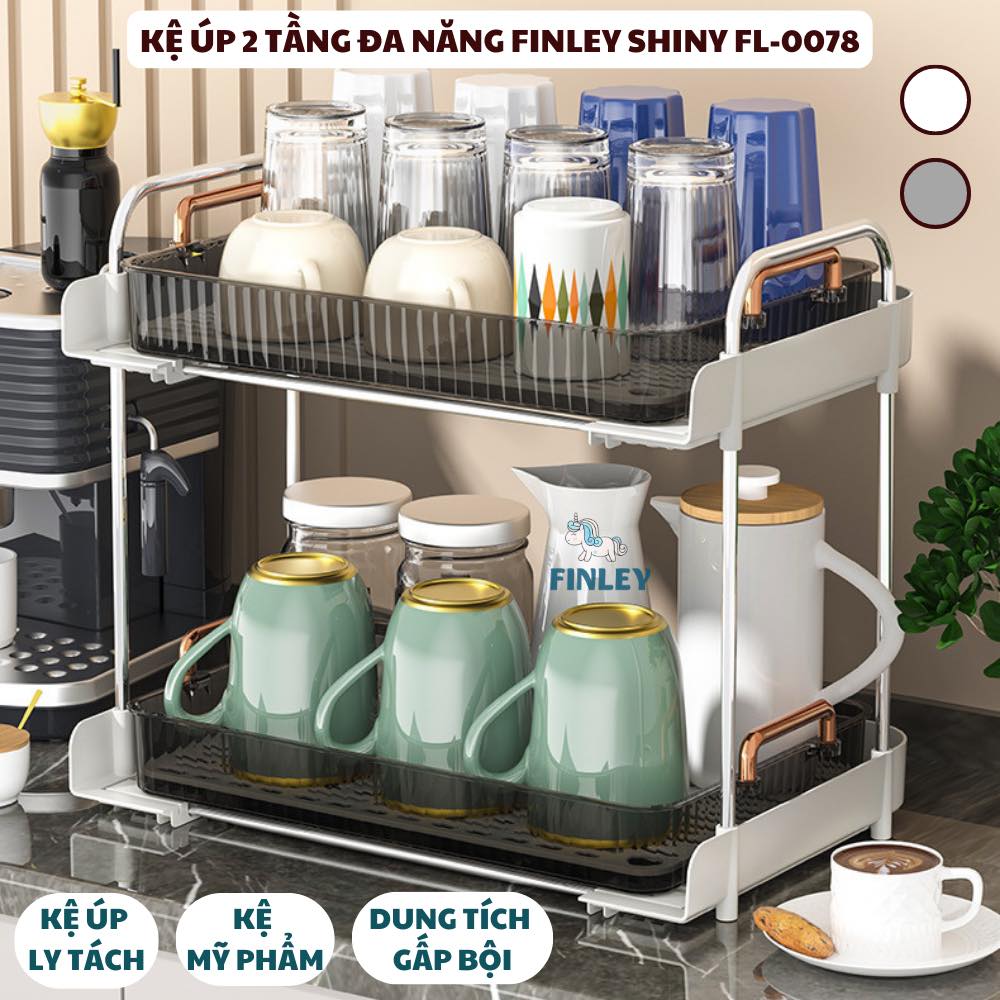 Kệ úp ly bình sữa, chén, mỹ phẩm, thực phẩm khô Finley (2 Màu)