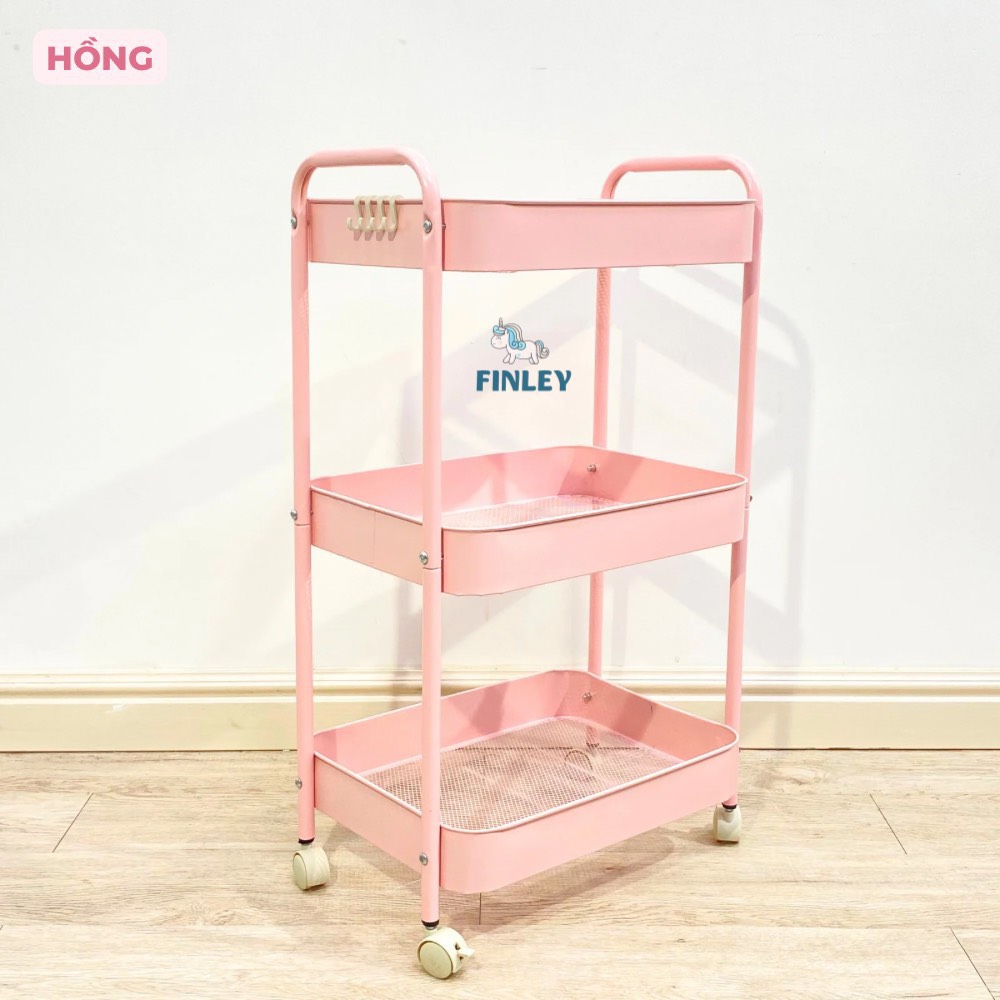Kệ sắt đa năng - Kệ bỉm đa năng Finley Hoko màu Hồng (3 Tầng)