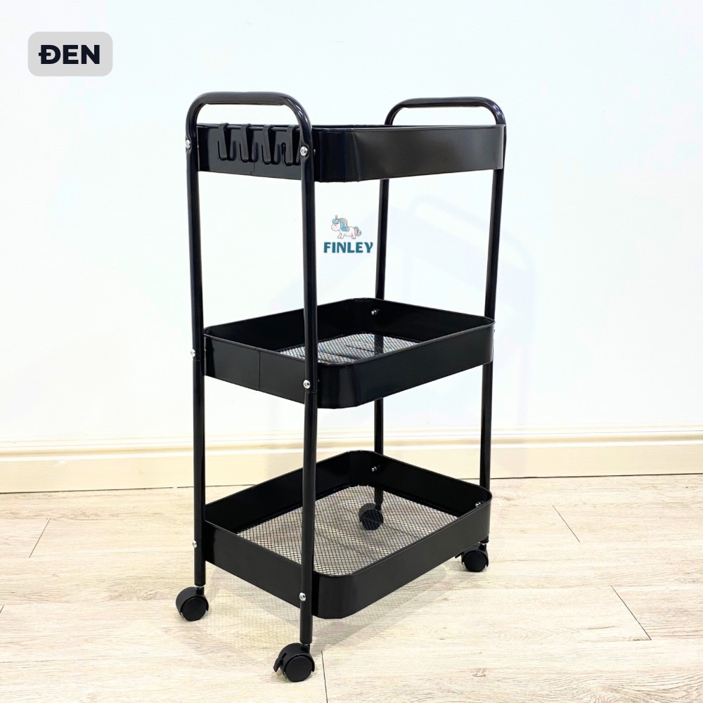 Kệ sắt đa năng - Kệ bỉm sữa đa năng Finley Hoko màu Đen (3 Tầng)