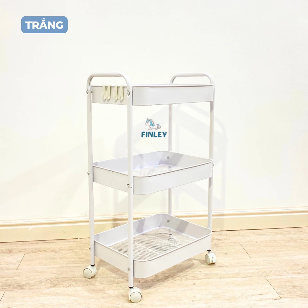 Kệ sắt đa năng - Kệ bỉm đa năng Finley Hoko màu Trắng (3 Tầng)