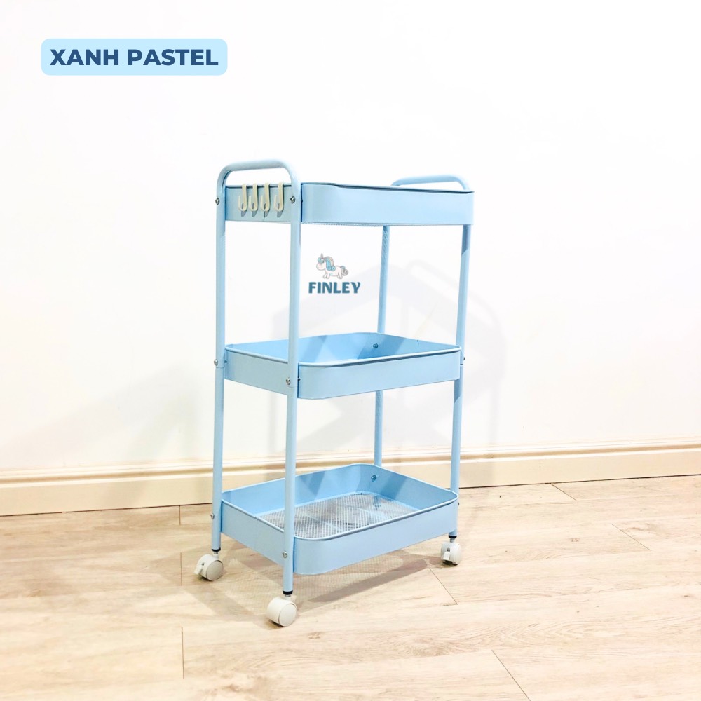 Kệ sắt đa năng, bỉm sữa gấp gọn đa năng Finley hoko xanh  (3 Tầng)